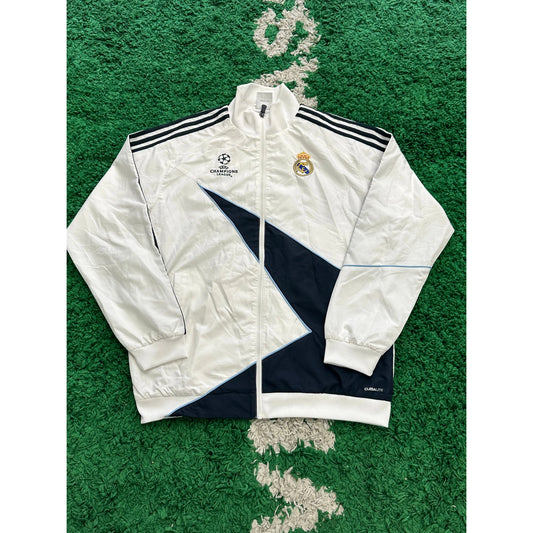 Adidas Real Madrid UCL Track Jacket 2009 L by KershKits in Uncategorized. Available at KershKicks for £65.00. A must-have for fans of KershKits looking to elevate their style with this Kits.