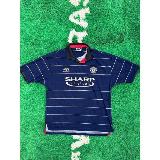 Manchester United Away Shirt 1999-2000 L by KershKits in Clothing. Available at KershKicks for £85.00. A must-have for fans of KershKits looking to elevate their style with this Kits.