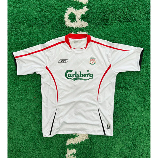 Liverpool Away Shirt 2005-2006 Riise #6 L by KershKits in Clothing. Available at KershKicks for £45.00. A must-have for fans of KershKits looking to elevate their style with this Kits.