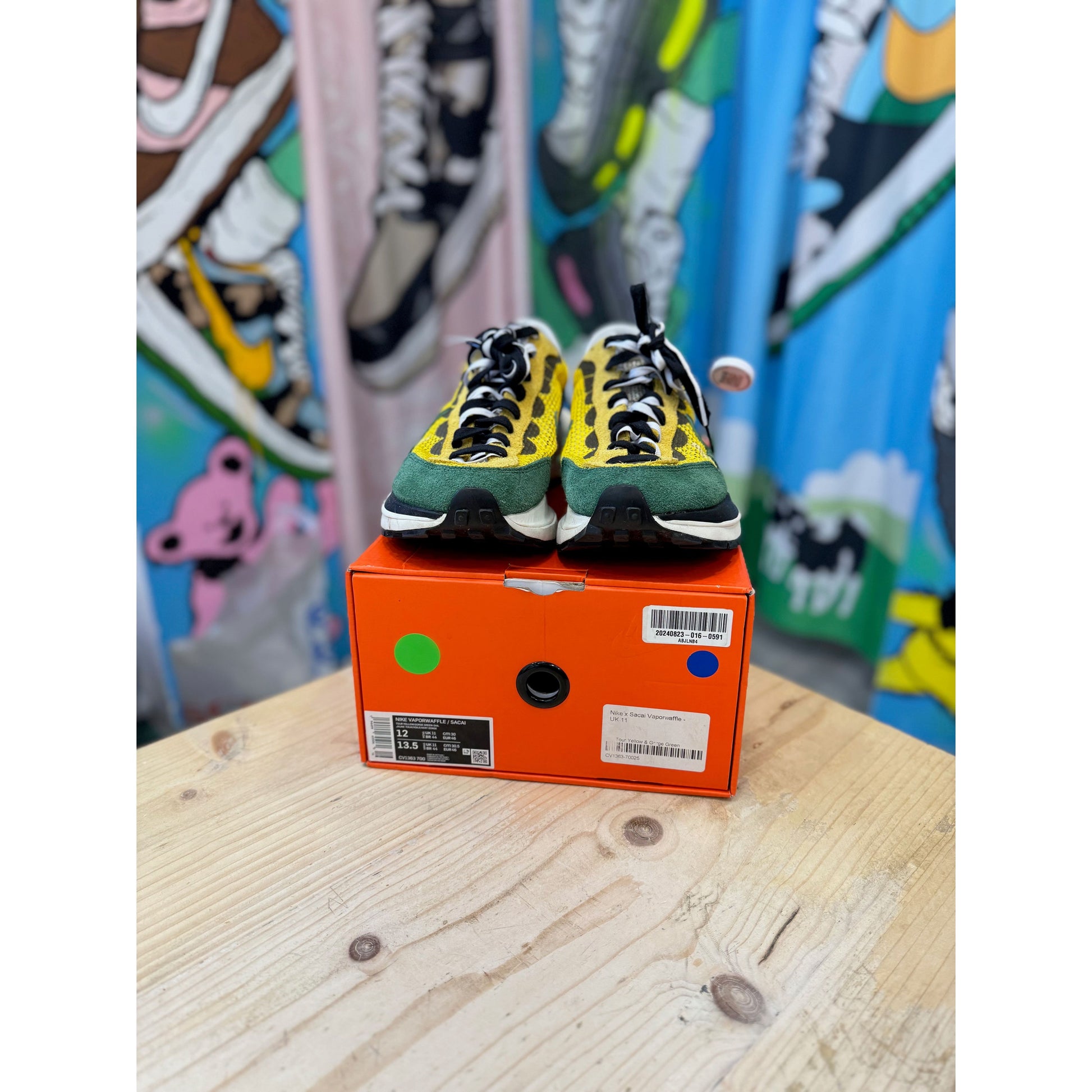 Nike Sacai Vaporrwaffle Tour Yellow UK 11 by Nike in Uncategorized. Available at KershKicks for £185.00. A must-have for fans of Nike looking to elevate their style with this Kershkicked.