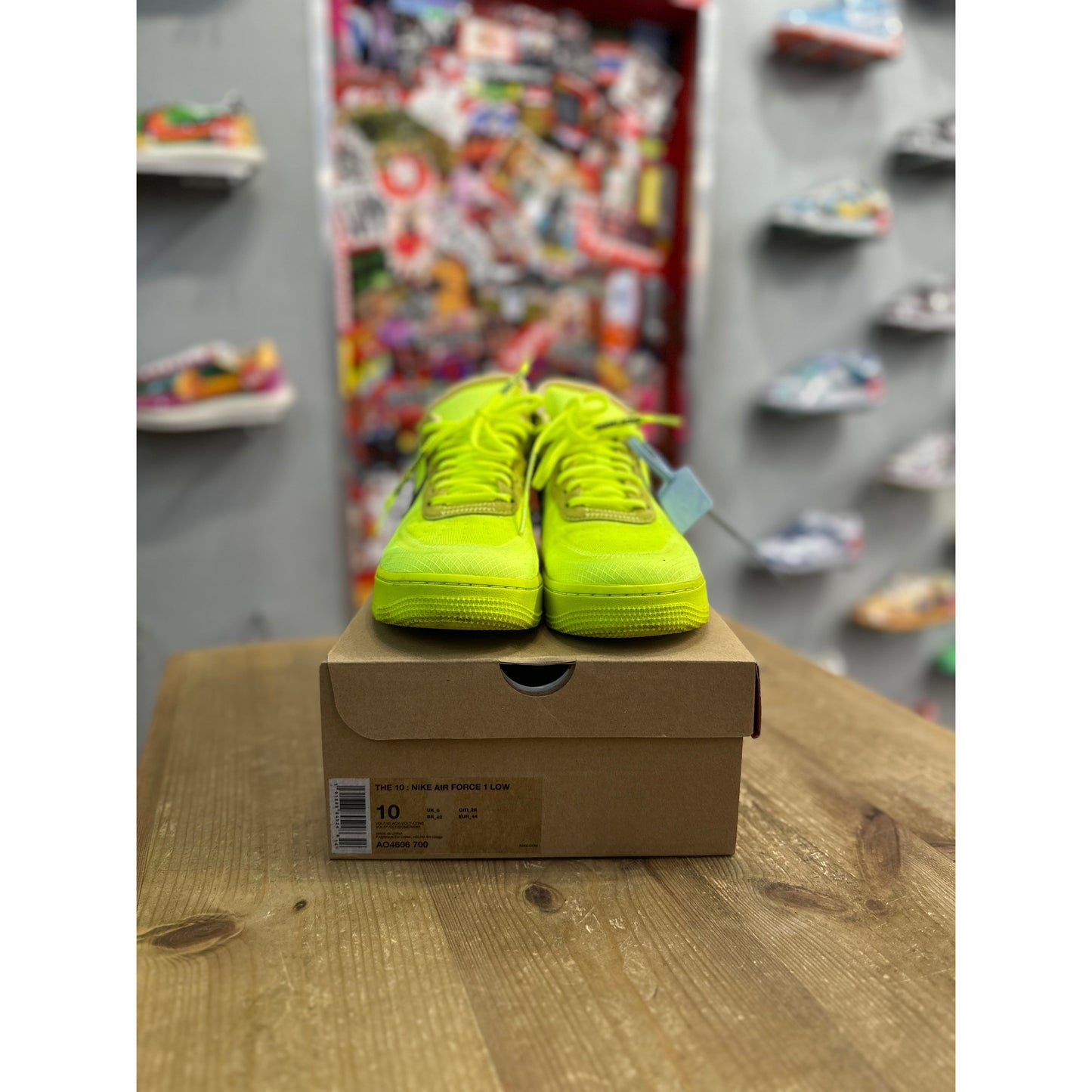 Nike Air Force 1 Low Off-White Volt UK9