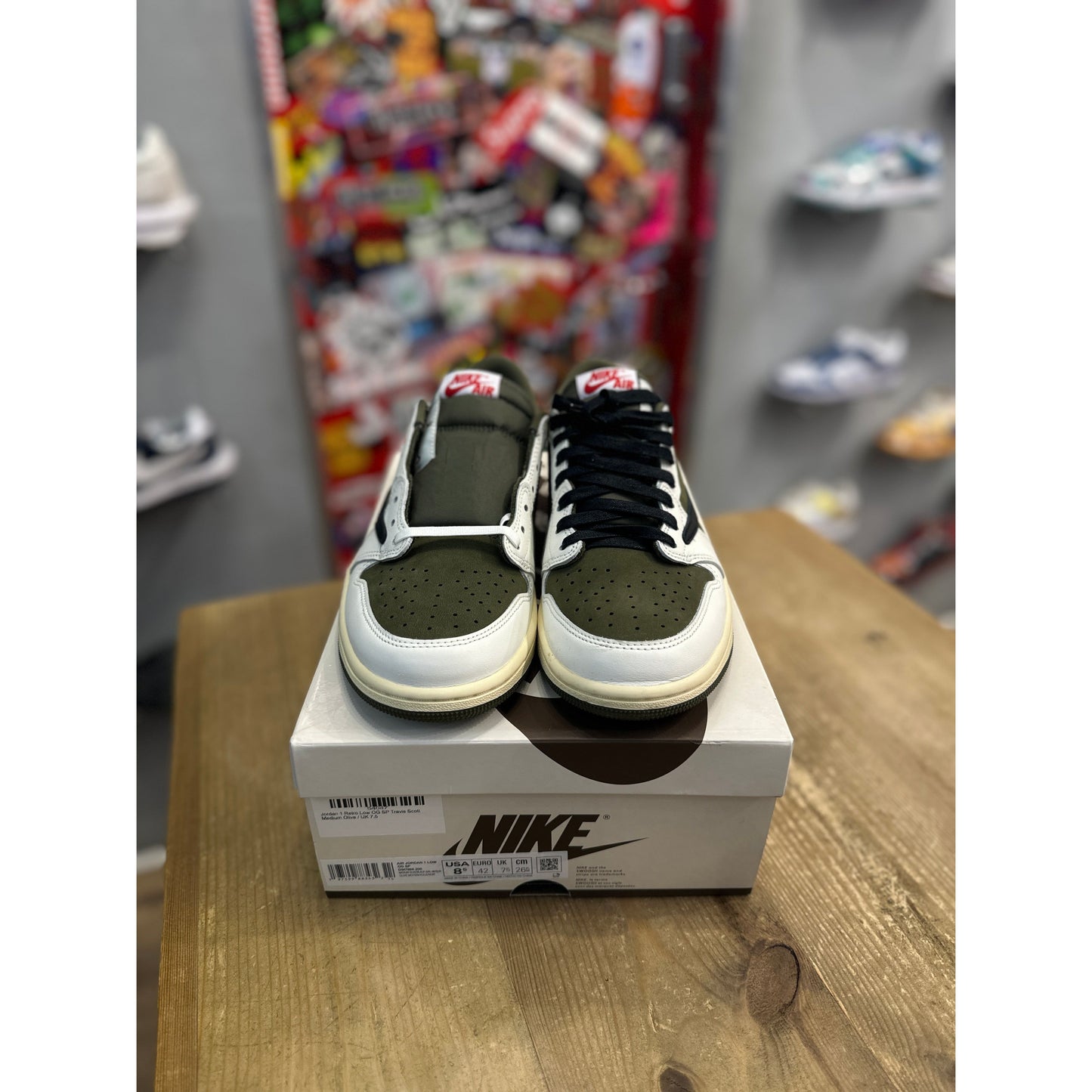 Jordan 1 Retro Low OG SP Travis Scott Medium Olive UK 7.5