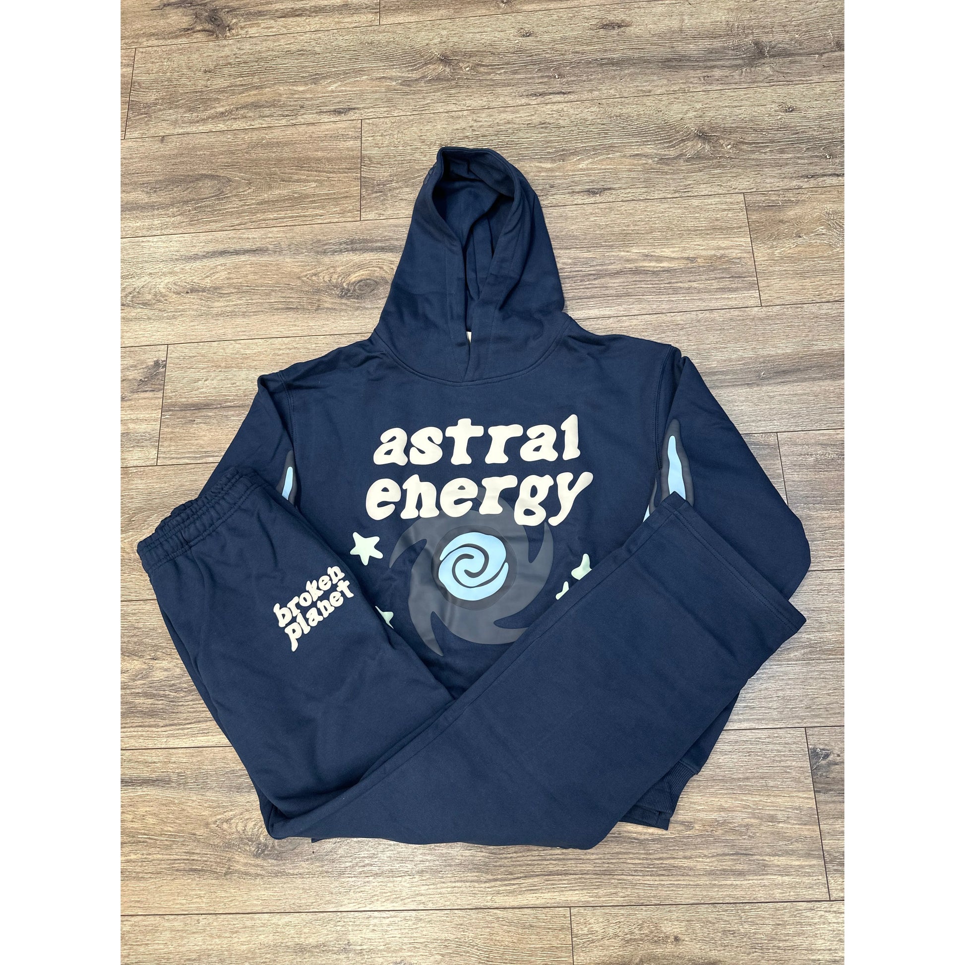 Broken Planet Market Astral Energy Full Set Outer Space Blue by Broken Planet Market in Clothing. Available at KershKicks for £250.00. A must-have for fans of Broken Planet Market looking to elevate their style with this Tracksuit.