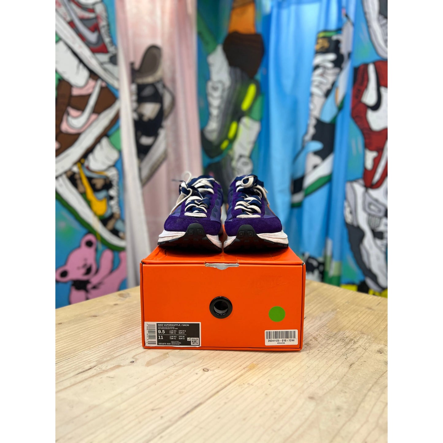 Nike Sacai Vaporwaffle Dark Iris UK8.5