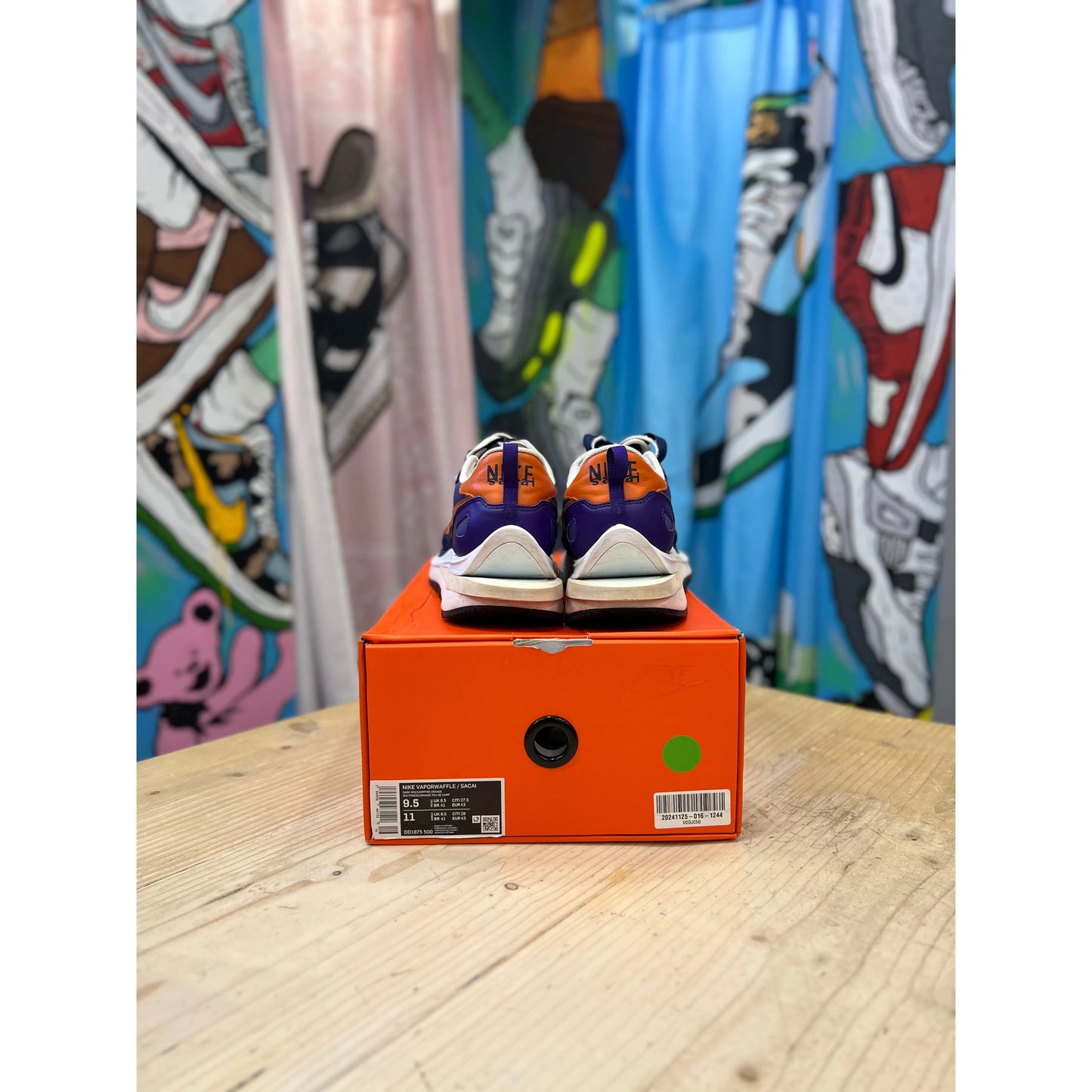 Nike Sacai Vaporwaffle Dark Iris UK8.5