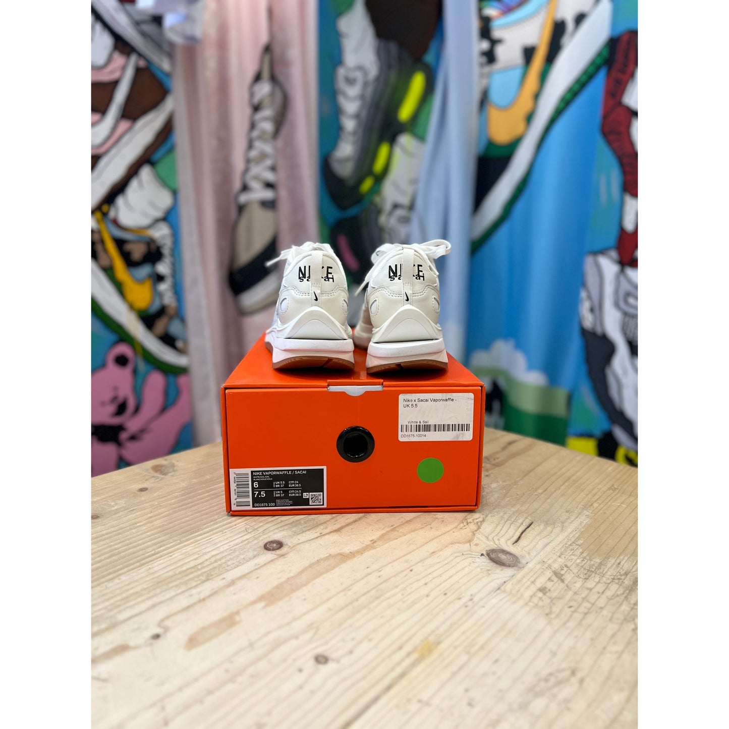 Nike Sacai Vaporwaffle Sail Gum UK 5.5