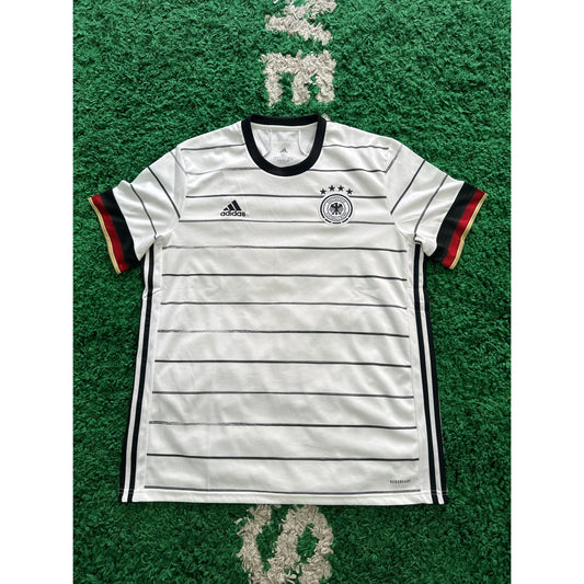 Germany Home Shirt 2019/21 XL 9/10 by KershKits in Uncategorized. Available at KershKicks for £40.00. A must-have for fans of KershKits looking to elevate their style with this Kits.