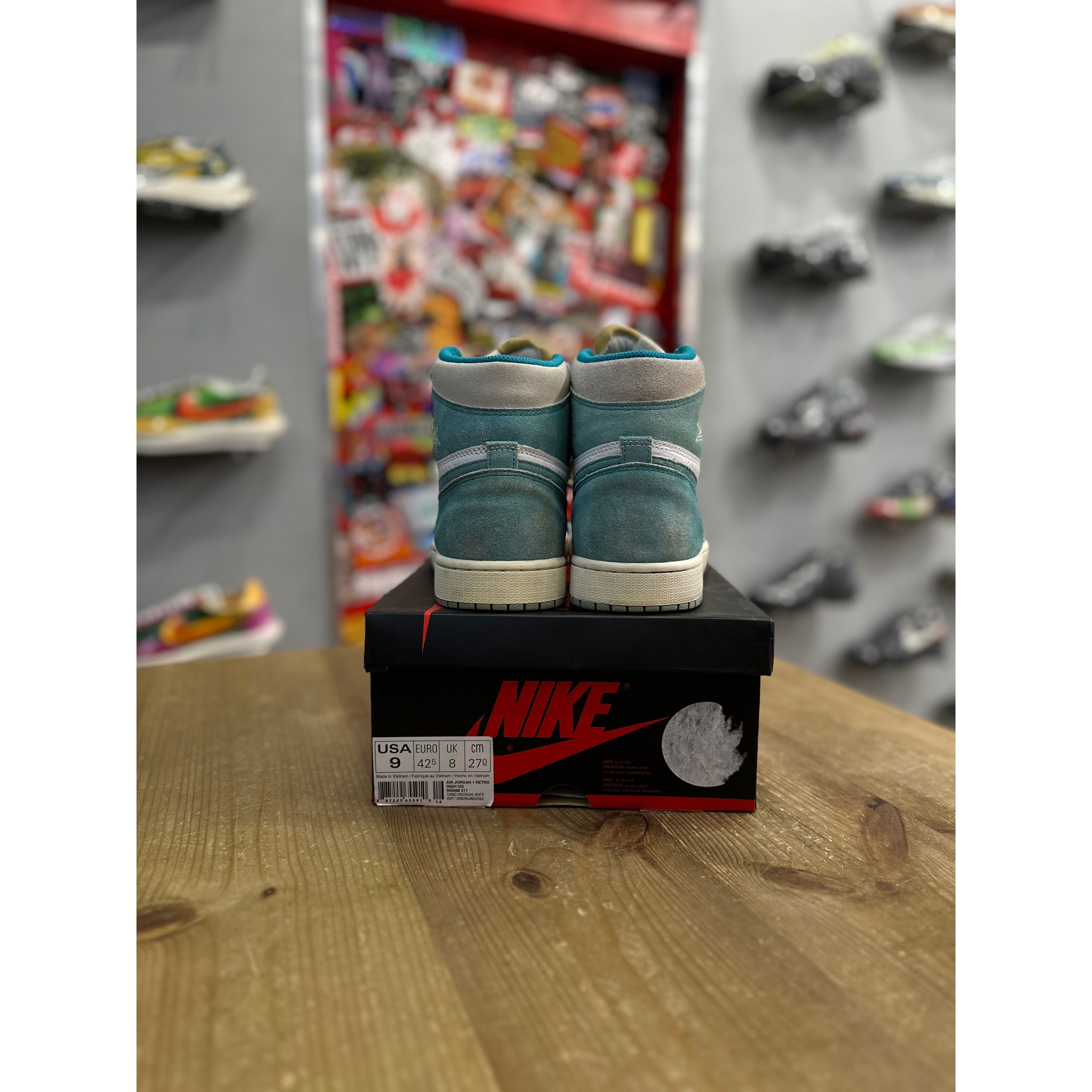 Jordan 1 Retro High Turbo Green UK 8