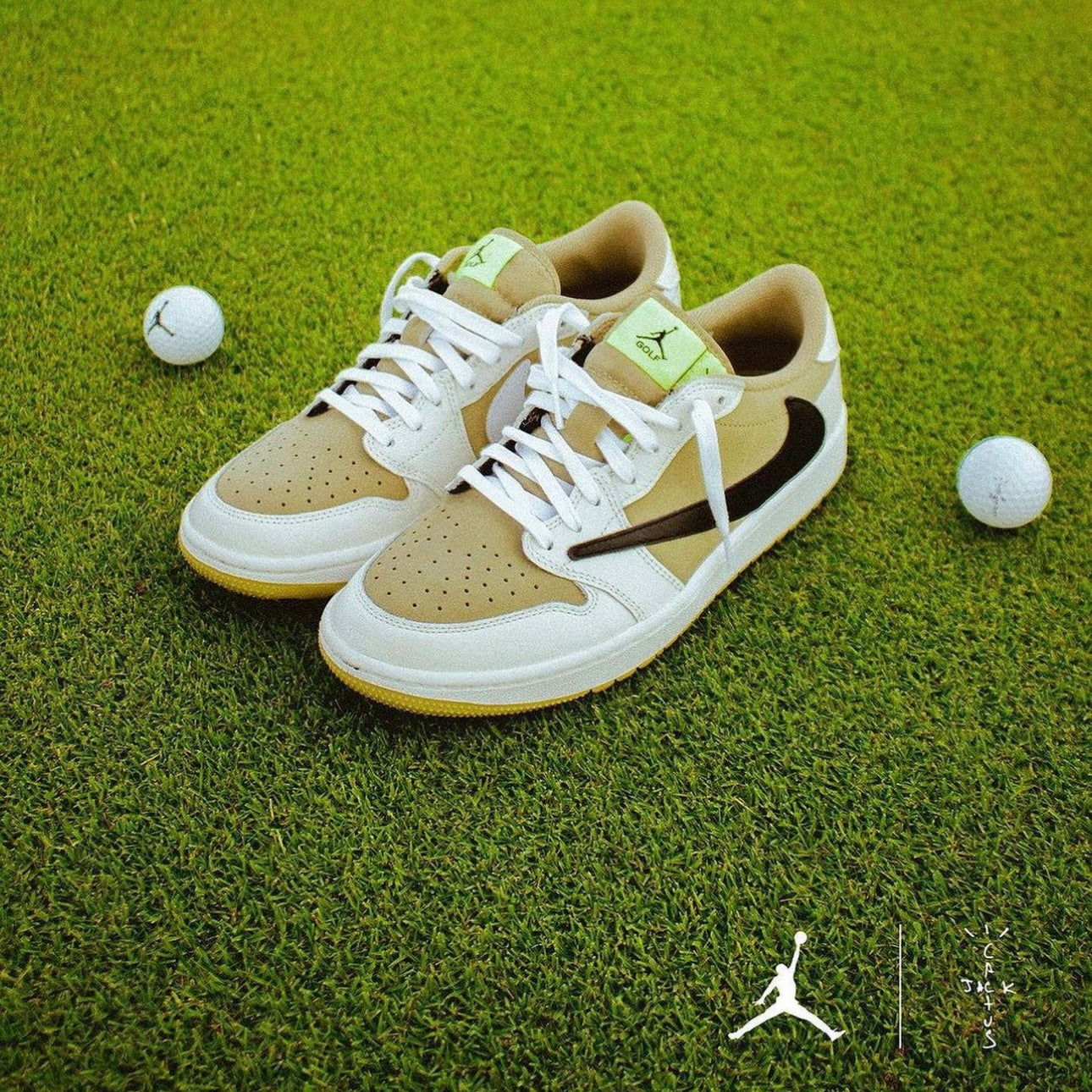 Travis Scott Air Jordan 1 Low Golf Olive Black by Travis Scott in Shoes. Available at KershKicks for £1100.00. A must-have for fans of Travis Scott looking to elevate their style with this Shoes.