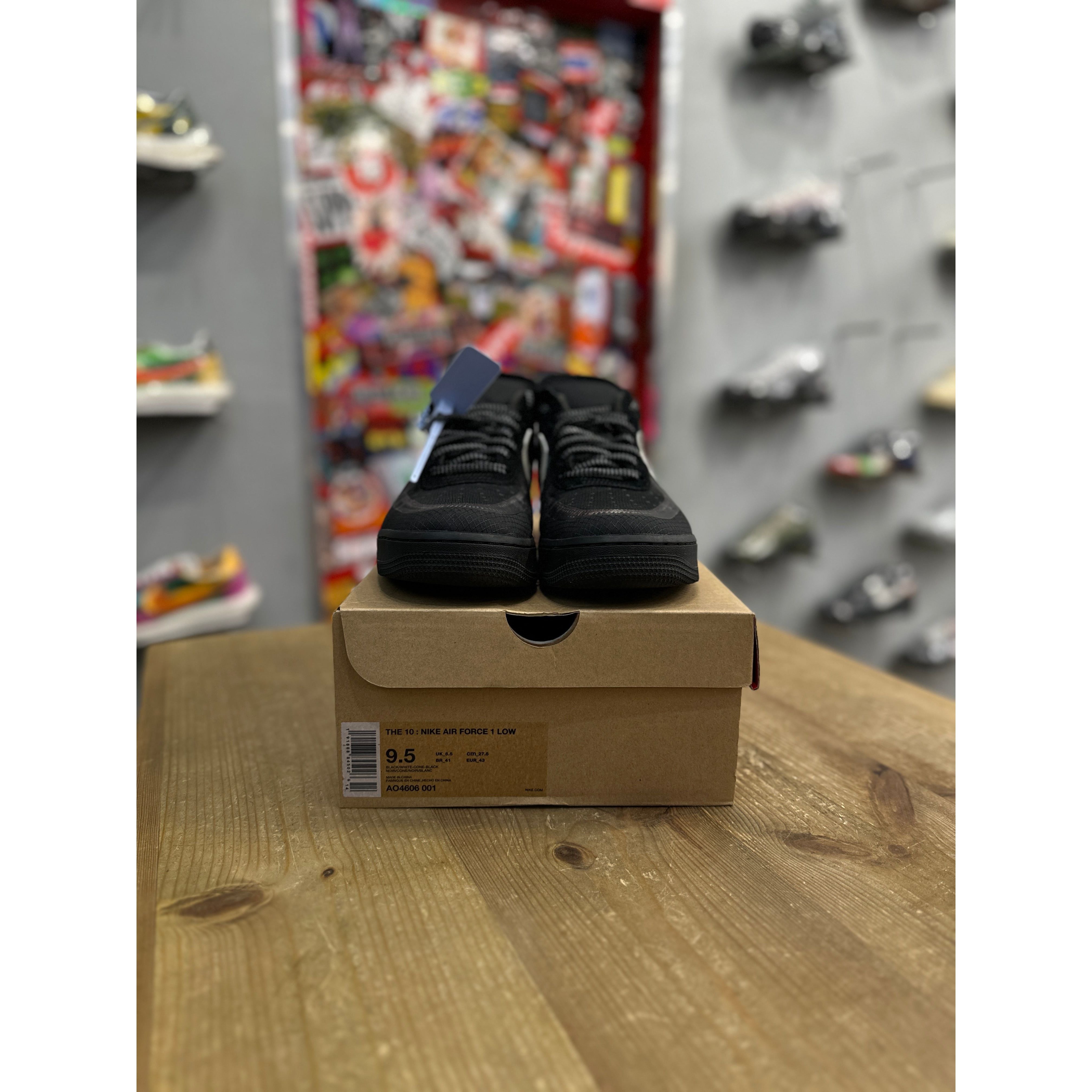 Off white black cone air force 1 sales