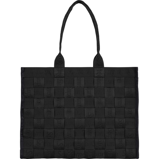 SUPREME WOVEN TOTE BLACK by Supreme in Handbags, Wallets & Cases. Available at KershKicks for £185.00. A must-have for fans of Supreme looking to elevate their style with this Bag.