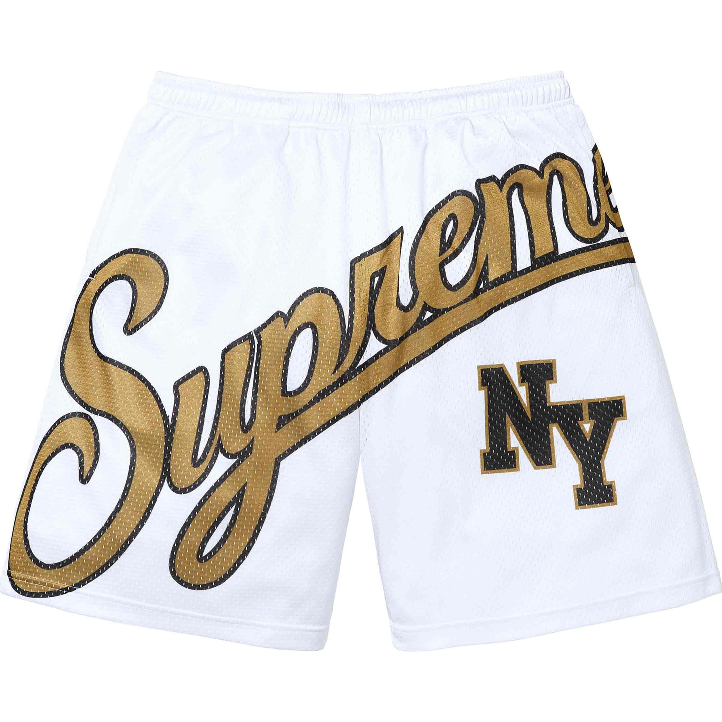 Supreme Big Script Mesh Short White by Supreme in Shorts. Available at KershKicks for £165.00. A must-have for fans of Supreme looking to elevate their style with this Shorts.