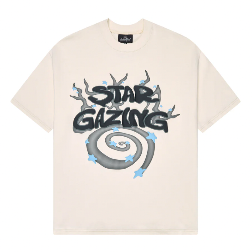 Broken Planet Star Gazing T-Shirt Vanilla White