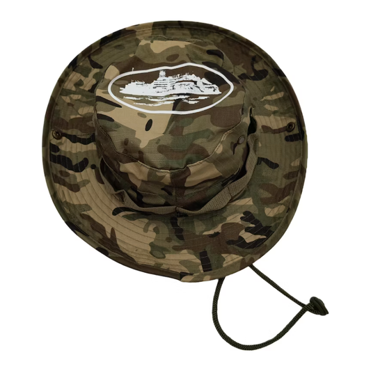 Corteiz Guerillaz Bucket Hat Dutty Camo by Corteiz in Hats. Available at KershKicks for £60.00. A must-have for fans of Corteiz looking to elevate their style with this Hats.