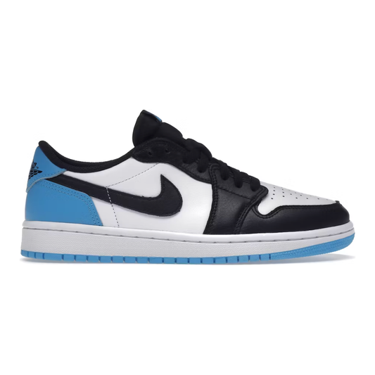 Jordan 1 Retro Low OG Black Dark Powder Blue (Women's) by Jordan's in Shoes. Available at KershKicks for £175.00. A must-have for fans of Jordan's looking to elevate their style with this Shoes.