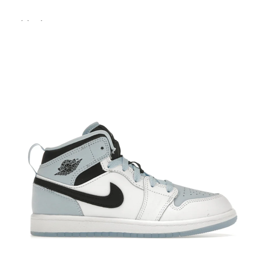 Air Jordan 1 Mid Ice Blue SE 2023 (PS) by Nike in Shoes. Available at KershKicks for £80.00. A must-have for fans of Nike looking to elevate their style with this Kids Trainers.