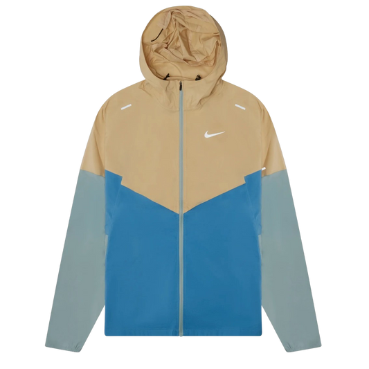 Nike Repel Packable Beige Blue Windrunner Jacket