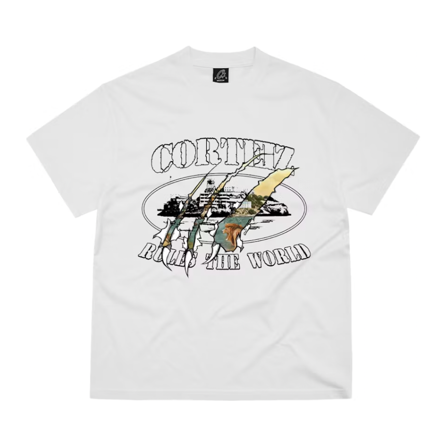 Corteiz Narnia Rip Tee White by Corteiz in Clothing. Available at KershKicks for £85.00. A must-have for fans of Corteiz looking to elevate their style with this T-Shirt.