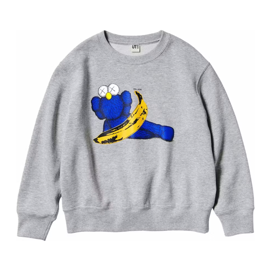 KAWS x Uniqlo Warhol Graphic Banana Sweatshirt Grey