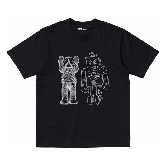 KAWS x Uniqlo Warhol UT Graphic Robot T-Shirt Black