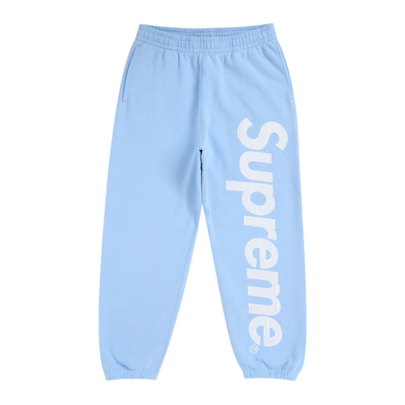 Supreme Satin Applique Full Tracksuit FW24 Light Blue Supreme KershKicks