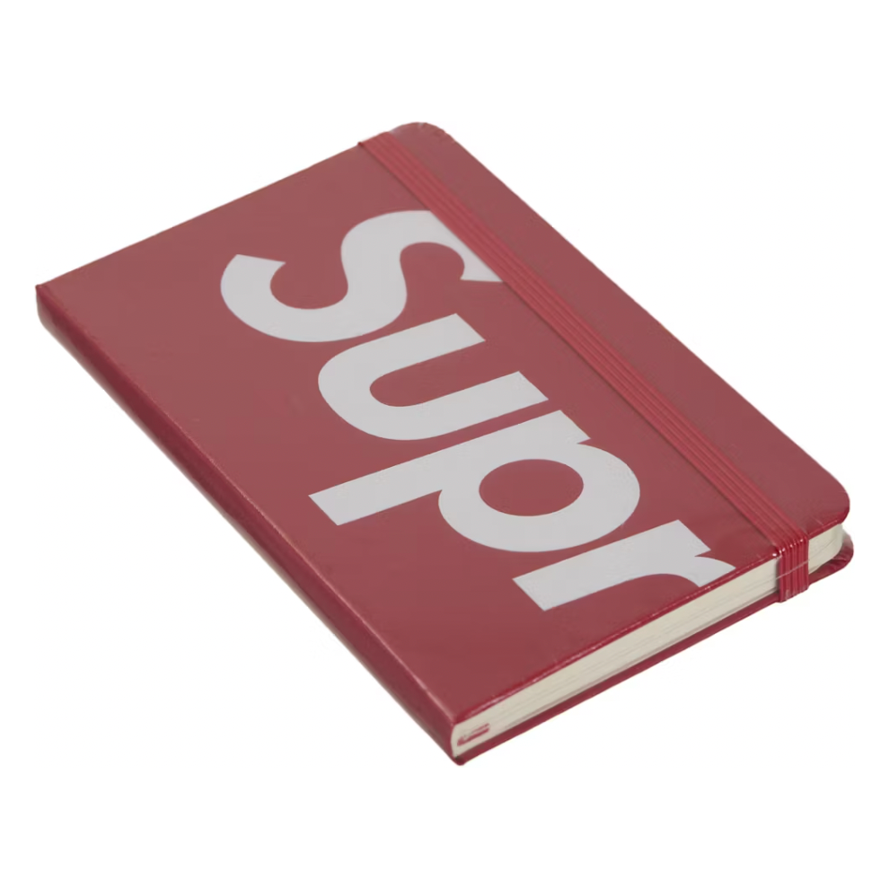 Supreme Moleskin Notebook Small Red by Supreme in . Available at KershKicks for £65.00. A must-have for fans of Supreme looking to elevate their style with this Accessories.