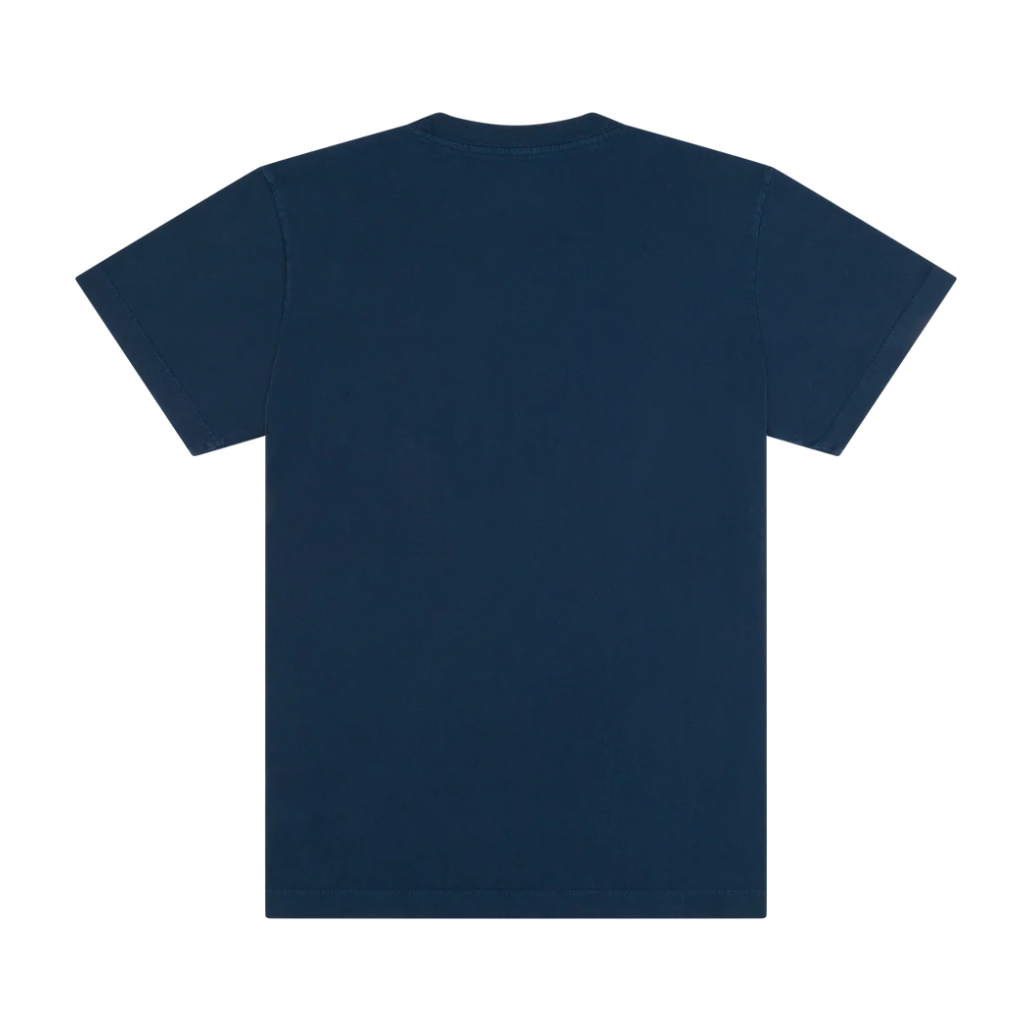 Denim Tears Logo Tee Navy by Denim Tears in . Available at KershKicks for £95.00. A must-have for fans of Denim Tears looking to elevate their style with this T-Shirt.