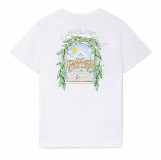 CASABLANCA L'ARCHE DE TENNIS T-SHIRT WHITE