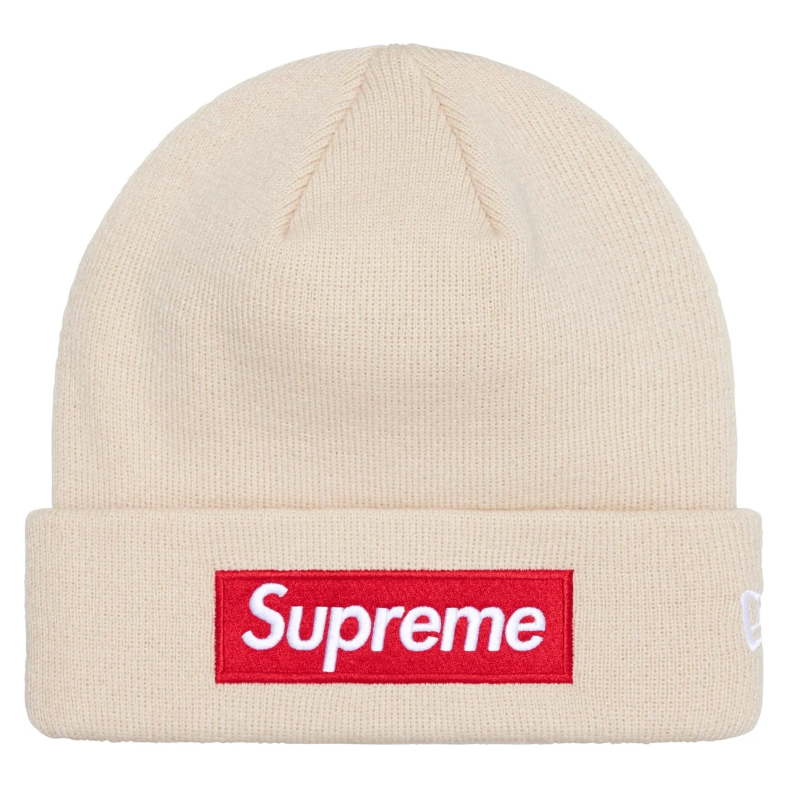 Supreme New Era Box Logo Beanie (FW24) Stone