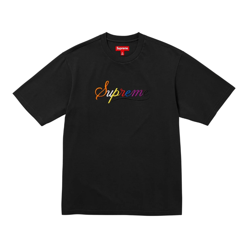 Supreme Cursive S/S Top Black