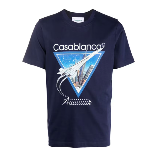 Casablanca Aiiiiir Printed T-shirt Navy