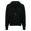 Ami Paris Ami De Coeur Small Logo Hoodie Black