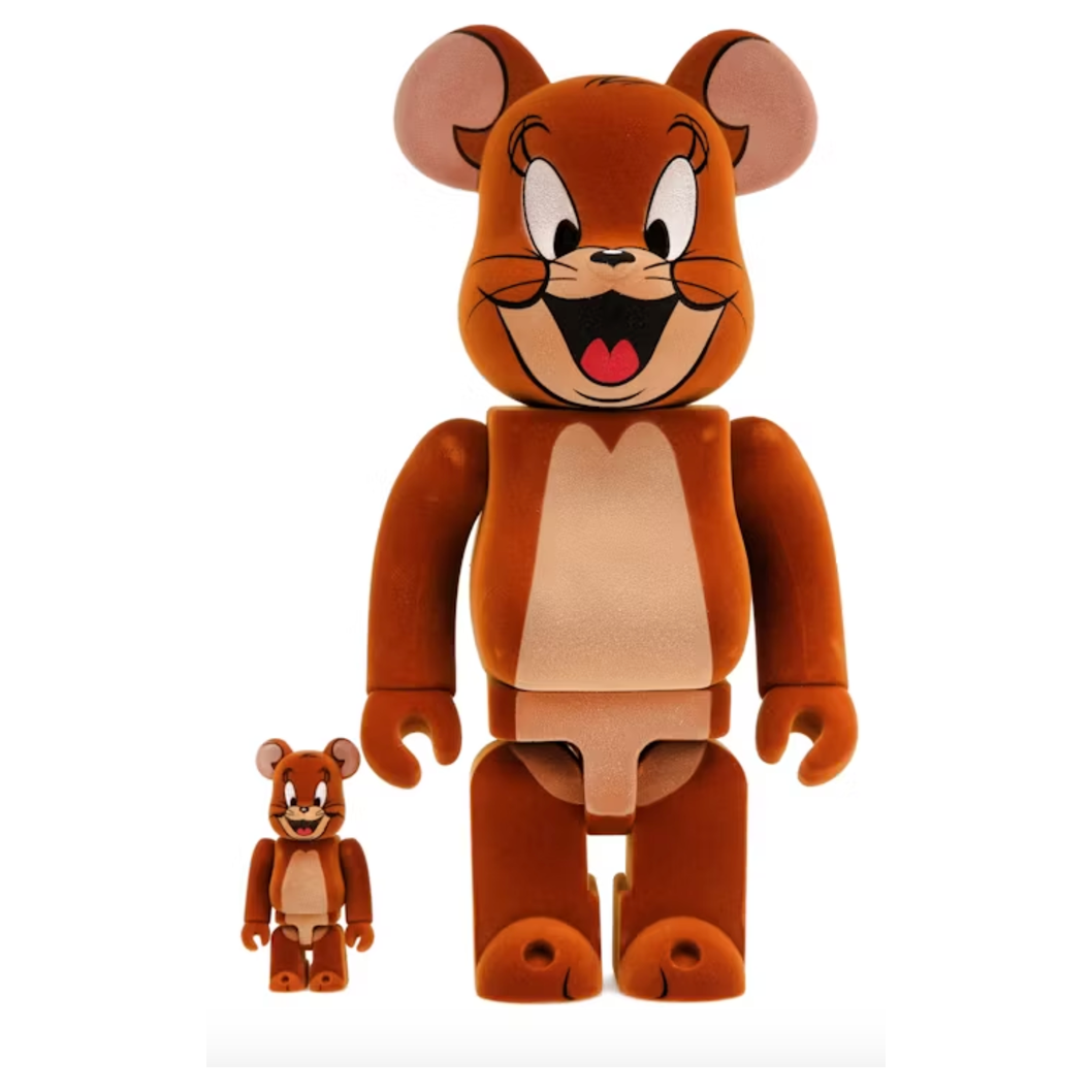 Bearbrick Tom and Jerry: Jerry Flocky 100% & 400% Set