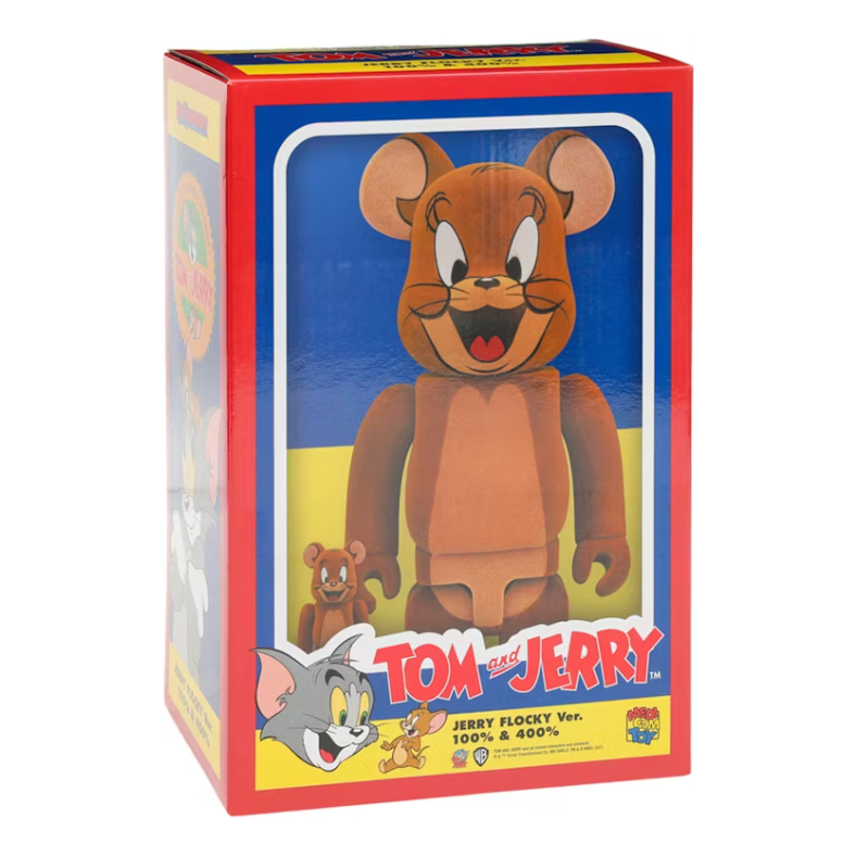 Bearbrick Tom and Jerry: Jerry Flocky 100% & 400% Set