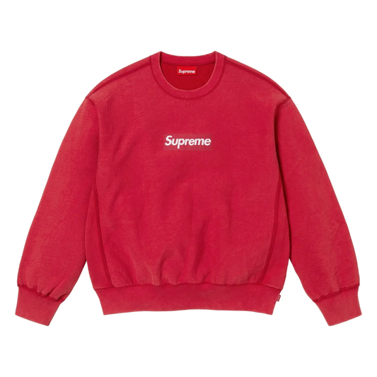 Supreme Washed Box Logo Crewneck Red