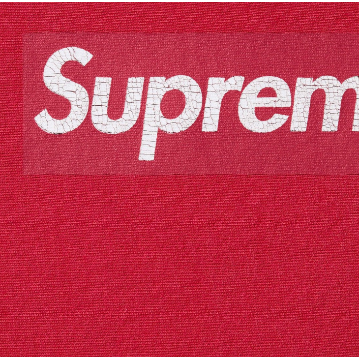 Supreme Washed Box Logo Crewneck Red