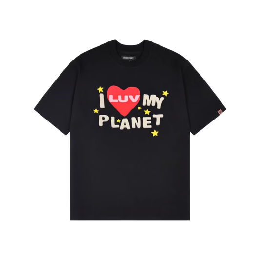 Broken Planet Luv My Planet T-shirt Midnight Black