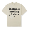 Broken Planet Market I Believe In Shooting Stars T-Shirt Bone White