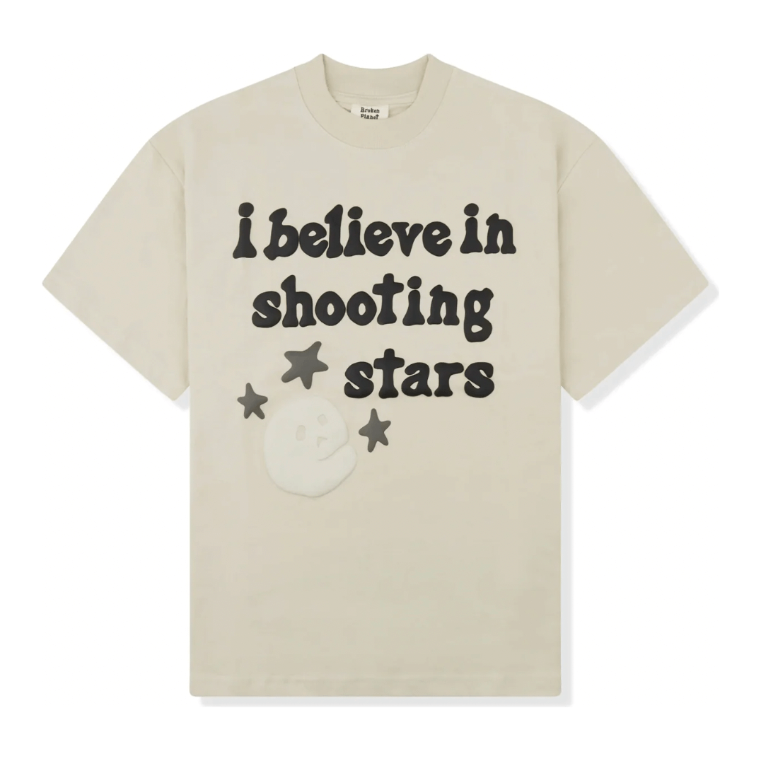 Broken Planet Market I Believe In Shooting Stars T-Shirt Bone White by Broken Planet Market from £95.00