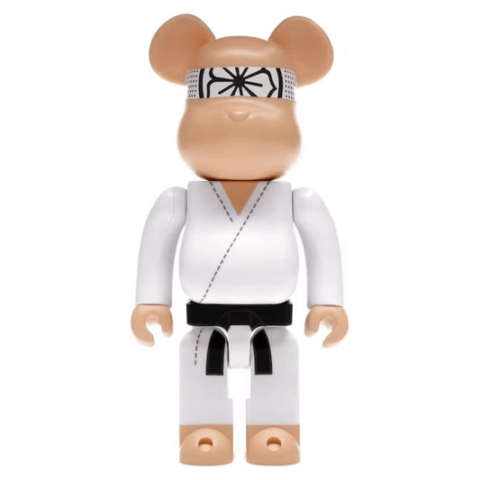 Bearbrick Cobra Kai Miyagi-Do Karate 400% by Bearbrick in Clothing Accessories. Available at KershKicks for £125.00. A must-have for fans of Bearbrick looking to elevate their style with this Accessories.