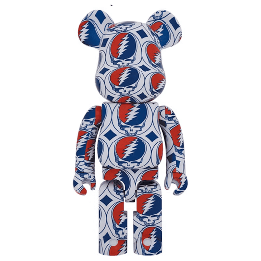 Bearbrick x Grateful Dead (Steal Your Face) 1000% by Bearbrick in Clothing Accessories. Available at KershKicks for £375.00. A must-have for fans of Bearbrick looking to elevate their style with this Accessories.