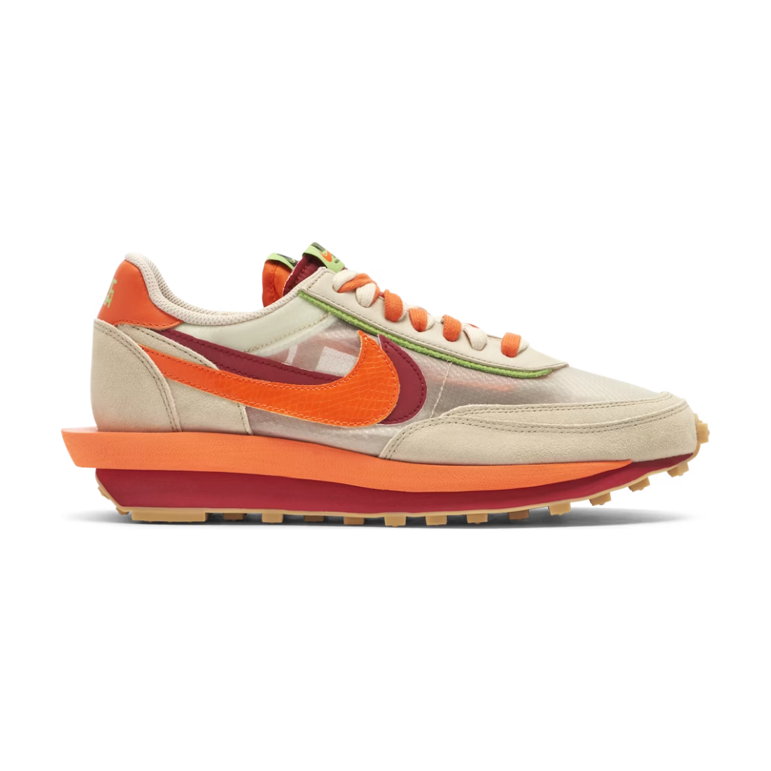 Nike LD Waffle Sacai CLOT Net Orange Blaze