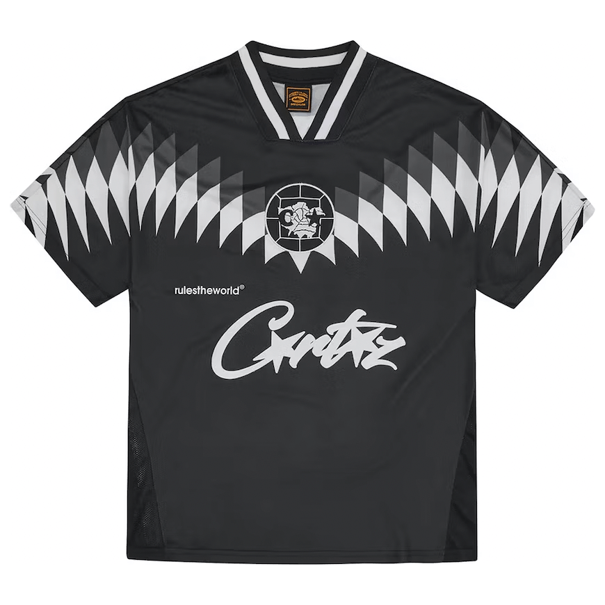 Corteiz Club RTW Football Jersey Black by Corteiz in Clothing. Available at KershKicks for £165.00. A must-have for fans of Corteiz looking to elevate their style with this T-Shirt.