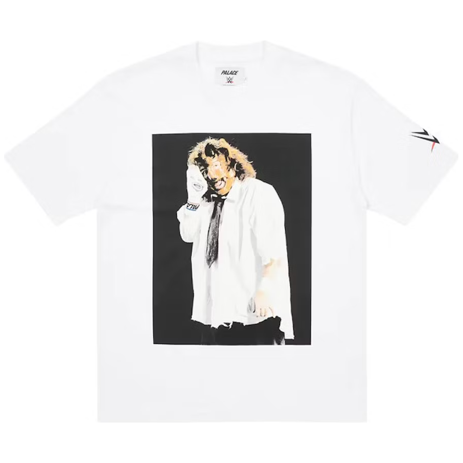 Palace x WWE Mankind Sock T-Shirt White by Palace from £71.99