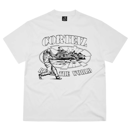 Corteiz Baseball Alcatraz Tee - White by Corteiz in Uncategorized. Available at KershKicks for £75.00. A must-have for fans of Corteiz looking to elevate their style with this T-Shirt.