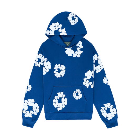 Denim Tears The Cotton Wreath Sweatshirt Royal Blue by Denim Tears in Uncategorized. Available at KershKicks for £350.00. A must-have for fans of Denim Tears looking to elevate their style with this Hoodie.