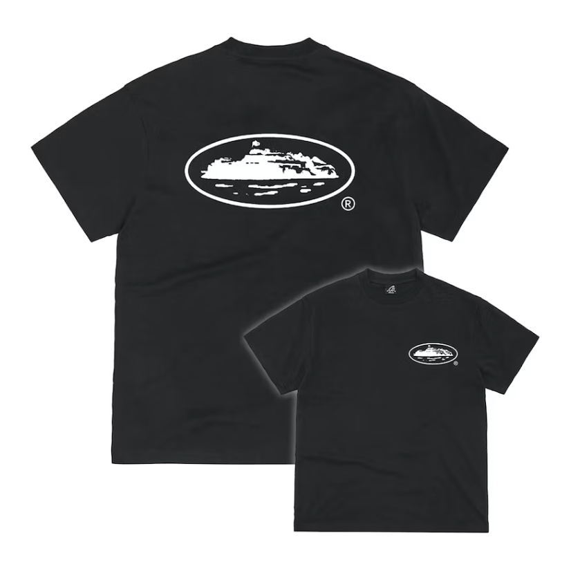 Corteiz OG Island Logo Tee Black by Corteiz in Clothing. Available at KershKicks for £85.00. A must-have for fans of Corteiz looking to elevate their style with this T-Shirt.