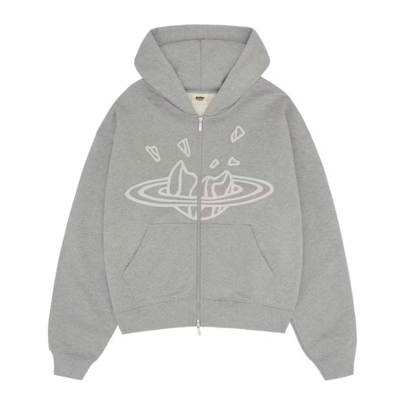 Broken Planet Zip Up Hoodie Heather Grey | Broken Planet Market ...