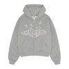 Broken Planet Zip Up Hoodie Heather Grey