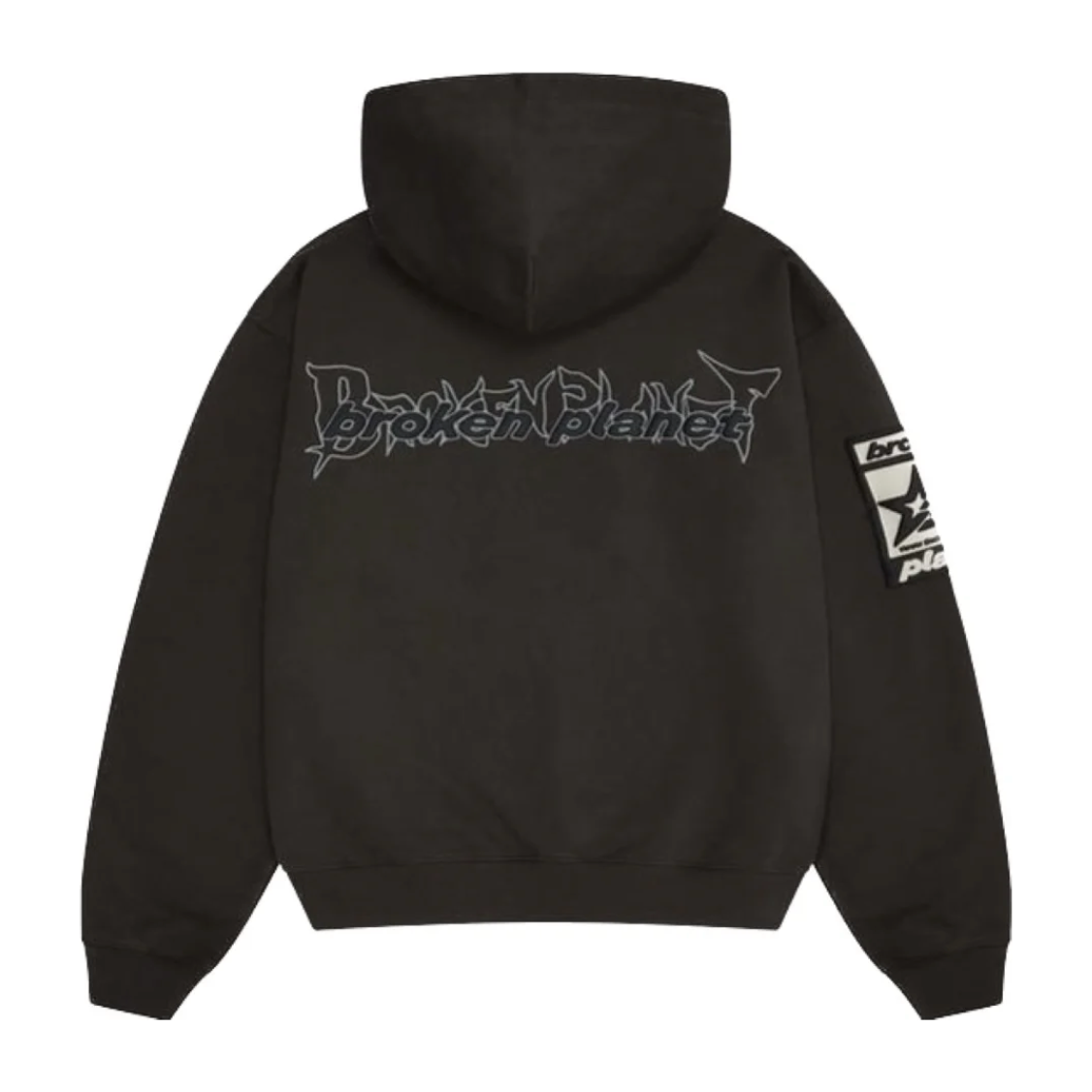 Broken Planet Beware Hoodie Soot Black by Broken Planet Market in Clothing. Available at KershKicks for £175.00. A must-have for fans of Broken Planet Market looking to elevate their style with this Hoodie.